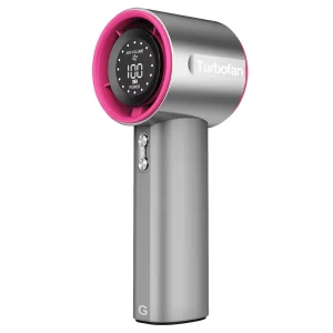 China GS1 High Speed Turbo Handheld Fan LCD Display Handheld Fan Portable Usb Mini Fan 4000mah