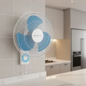 China Manufacturer 48W Metal Leaf Wide angle Wind Electric 16 Inch Wall Mounted Fan with Remote Control for Household Use