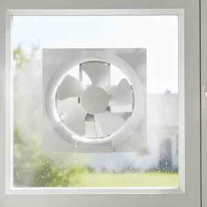 China Supplier 8inch 9W DC Motor Wall Mounted Low Noise Household High Air Volume Bathroom & Kitchen Exhaust Fan
