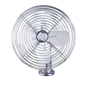 Chrome 8” Car USB Air Cooler Fans Heavy Duty Electric Fans for Vehicle Auto Truck Forklift DC12V 24V Heavy Duty