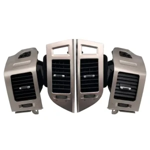 Chrome AC Vent Fan Assembly Kit Dash Air Outlet for Mitsubishi Pajero Silver Brushed Panel 8030A366 8030A309