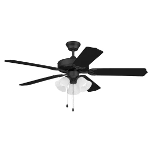 Classic Ceiling Fan with 5 Blades and LED Light Kit, Pull Chain Control, Remote Switch