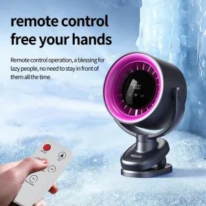 Clip Type Portable Table Fan for Car and Home with Rechargeable 4000mAh Battery and Remote Control