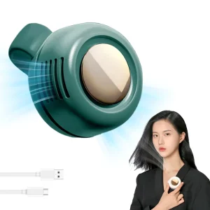 Clip on Bladeless Fan 3 Speeds Waist Fan 360 Degree Rotation USB Rechargeable for Office and Commute