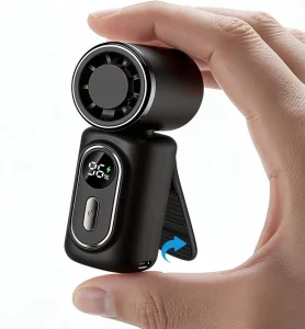 Clip on Mini Handheld Fan High Wind Power Silent Cooling Compact Portable Design Outdoor Use Extra Long Cooling Edition