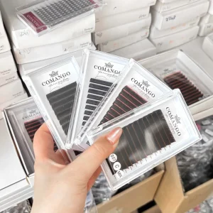 Colored Easy Fan Eyelash Extension Vendor Supplies Colorful Private Label Cashmere Silk Vegan Cruelty Free