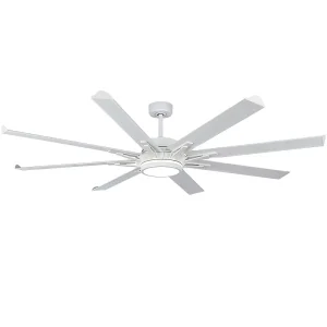 Commercial 78/108 Inch Ceiling Fan with Light Cooling 8 Blades Large Industrial Ceiling Fan