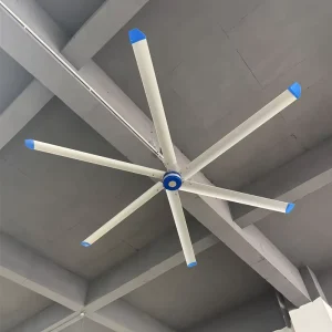 Commercial Ceiling Fan Motor High Volume Low Speed 4.9M Blade Diameter 6 Leaves Aluminum Alloy 38dB Noise Remote Control