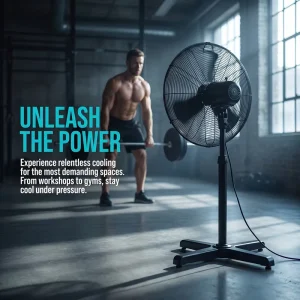 Commercial Heavy Duty Industrial Pedestal Stand Fan with High Airflow 100% Pure Copper Motor SAA Approved AU Plug 5kg Base