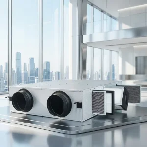 Commercial Hospital School ERV Ventilation System Iron Air Recuperator Energy Recovery Ceiling Fan Ducting RV HVAC System AC