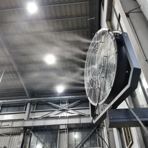 Commercial Hotel Free Standing Industrial Wall Fan Ventilator with Motor Aluminum & Magnesium Alloy Blades IP55 Protection