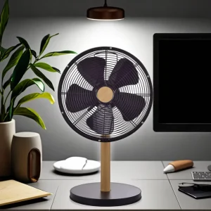Commercial Metal Desktop Air Cooling Fans Mechanical Control Adjustable Height Low Noise 30 34 DB AC Motor Electric Power Source