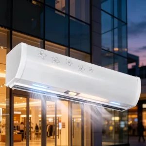 Commercial Wall-Mounted Air Curtain with Remote Control Engine Bearing Motor for Door Use