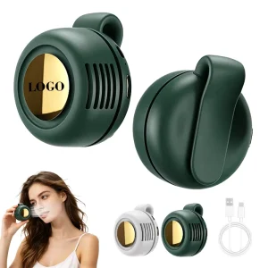 Compact Clip on Waist Bladeless Fan 3 Gear Wind Hands Free Shirt Clip USB Charging Mini Whirlwind Cooling Fan