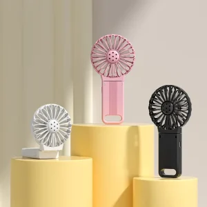 Compact Handheld Mini Fan Plastic 800mAh Battery Foldable Three Speed USB Power for Household Outdoor Hotel Travel Use