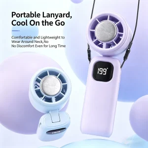Compact Lightweight Handheld Mini Fan 100 Gear USB Rechargeable Strong Airflow Quiet Personal Fan for Office Dorm