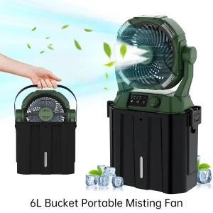 Comping Outdoor Table Colder Air Colling Humidifier Fan 20000mAh Portable Rechargeable Mist Fan With Water tank for Hiking
