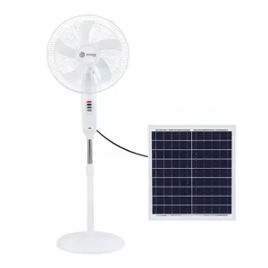 Complete Set with Solar Panel and Battery Hot Selling 16 Inch Portable Solar Battery Operated Fan for Home Outdoor Camping