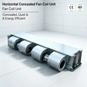 Concealed Fan Coil Unit Chilled Water for Hotel Hospital Mall Heating and Cooling