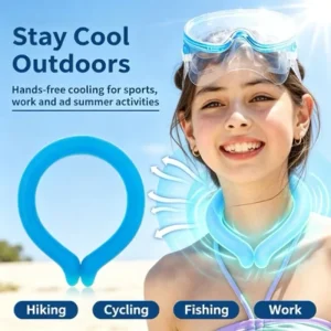 Constant Temperature 15℃ PCM Neck Cooling Tube TPU Skin Friendly Cooling Neck Ring for Adults Kids Outdoor Heat Relief