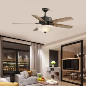 Contemporary Bedroom Noiseless Ac Motor Best Ceiling Fan With Light and Remote Control for Home Use