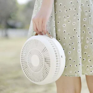Convenient Folding Standing 5000mah Rechargeable USB Electric Fan Long Life Large Capacity Car RV Outdoor Portable Household Fan