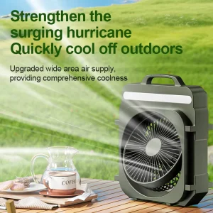 Cooling Desktop Fan 4000mAh 5 Speeds Small Table Fan with Light Power Bank Camping Outdoor Summer Products Trending