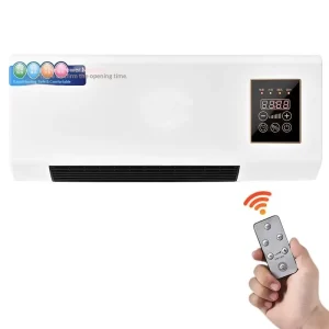 Cooling Heating Fan Dual-Purpose Mobile Wall-Mounted Heater Bathroom Hot Air Fan Household Energy-Saving Electric Heater Remote