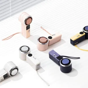 Cooling Mini Portable Handheld F11 Fan with Brushless Motor Digital Display Wearable Design 4000mAh Battery ABS Housing