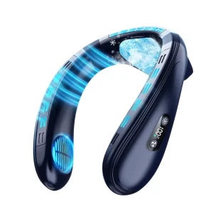 Cooling Neck Fan HandFree Portable Wearable Fan USB Rechargeable 3 Speed Adjustable 360 Rotatable Outdoor Use