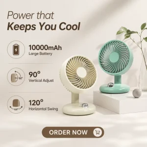 Cooling Oscillating Electric Silent Standing Home Cordless Mini Circulation Circulating Desktop Portable Air Fans in Home