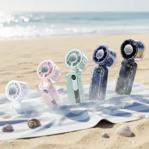 Cooling Summer Fan 3600mAh Large Capacity and Long Battery Life Portable Handheld Fan Foldable Desktop Cooling Fan