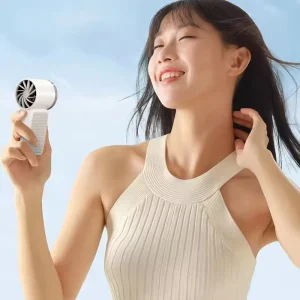 Cooling X688 Wind Mini Portable Fan Air Turbo Tech LED Display USB Rechargeable Fan Adjustable Ultra quiet Pocket Fan Camping