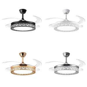 Copper Motor Modern LED Ceiling Fan with Dimming High CRI 90 36 48 Inch Blades Luxury Decorative Lighting