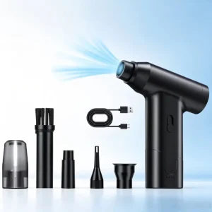 Cordless Electric Fan High-speed Brushless Motor Compressed Air Mini Handheld Dust Blower for Home Crevice Deep Clean