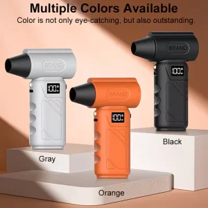 Cordless Turbo Air Duster 5 Speed LED Light 130000RPM Mini Handheld Turbo Fan for Car PC Camping