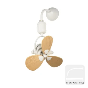 Corner Wall Fan 16 Inch Remote Control Wall Mounted High Speed Ceiling Fan