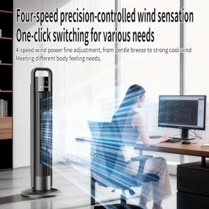 Cost effective New Tower Electric Fan with Remote Control Four gear Speed Regulation Low noise Timer Plug in for Home Office