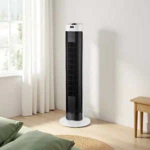 Cross Border Smart Home Bladeless Tower Fan Floor Standing Remote Control Quiet Vertical Cooling Electric Fan