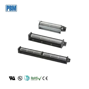 Cross Flow Blower 80W 24VDC Overdoor Heating Fan Thermal Protection Aluminium Alloy Blades 78.27 CFM 1.63mmH2O OEM Support 5