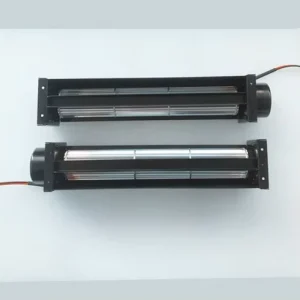 Cross Flow Low Noise DC 12v 24v Tangential Blower Air Curtain Machine 30mm Brushless External Motor Aluminum Alloy Crossflow Fan