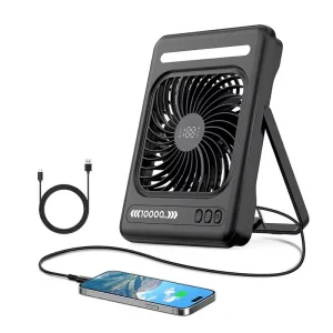 Cross-border 7-inch Ultra-thin Brushless Motor Desktop Fan LED Lighting Quiet USB Digital Display Portable Design Dorms