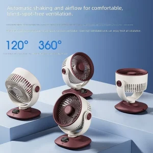 Cross border Desktop Fan Household High Speed Circulation Fan Office Dormitory Oscillating Electric Fan USB Digital Display