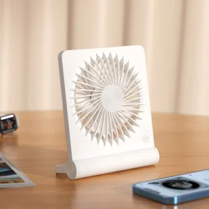 Cross-border Mini Home Fan USB-charged Outdoor Desktop Foldable Small Fan Portable with 5 Blades and Timer for Dorms and Offices