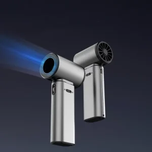 Cross border New High speed Air Blower Handheld Small Fan Stepless Speed Adjustment USB Digital Display Powerful Brushless