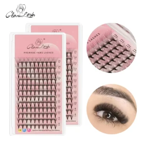 Custom 10D 12D 14D 16D 20D Volume Segment Lash Extension Pointy Base Premade Fan Cluster Eyelashes