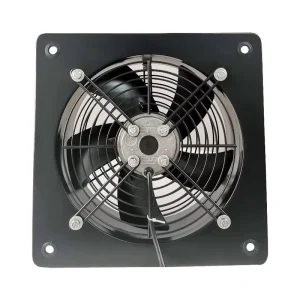 Custom 12 Inch Metal Industrial Extractor Fan Wall Mounted square Home Bathroom Toilet Ventilation Exhaust Fan with Auto Shutter