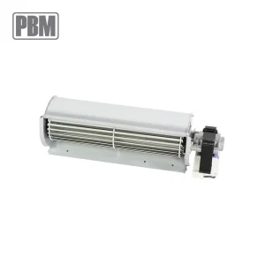Custom AC 230V Industrial Cross Flow Tangential Fan 48mm Aluminum Blade for Fireplace OEM ODM