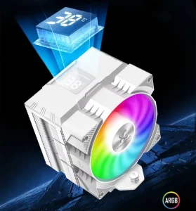 Custom Air CPU Cooler ARGB 4 Heat Pipes Radiator Cpu Fan for Gaming PC Processor Cooling Air Cooling Cooler With Display Screen