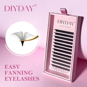 Custom Camellia 0.07 C and D Curl Volume Mink Eyelash Extensions Easy Fan